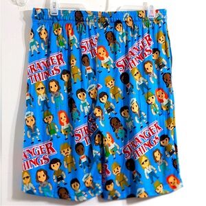 NEW Stranger Things BLUE Lounge Jam Sleep Shorts With Pockets MEN Size 2X(44-46)